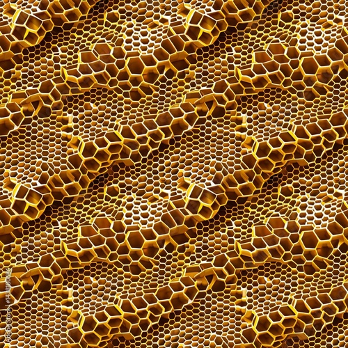 honeycomb texture in golden light