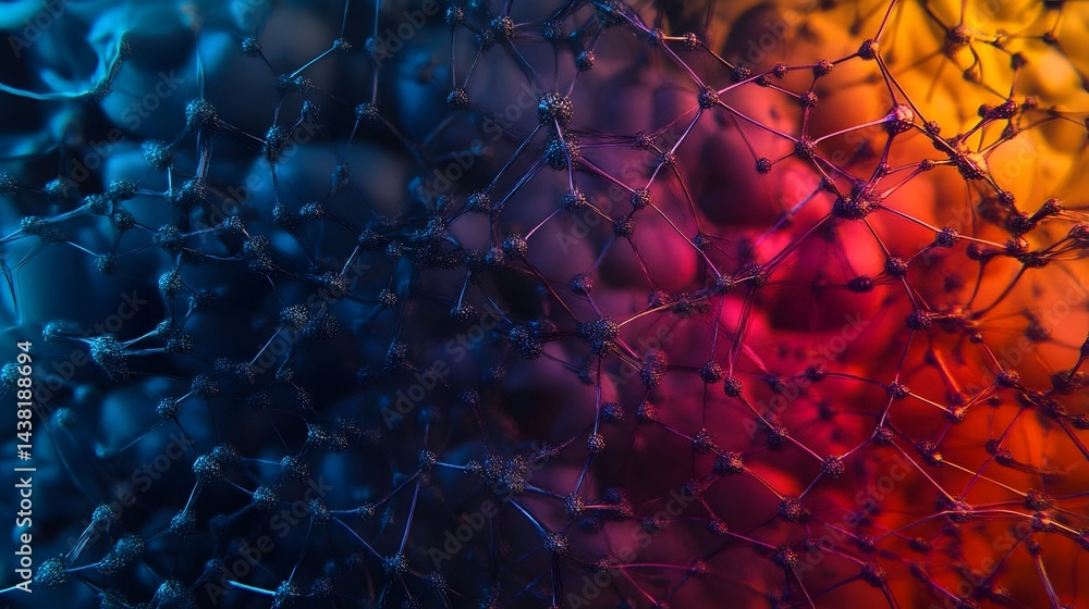 Naklejka premium Mesmerizing Neural Network Visualization - Abstract Intelligence and Learning Art