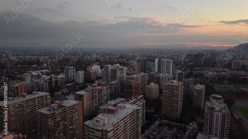 Wallpaper Mural Aerial View of Santiago at Sunset Torontodigital.ca