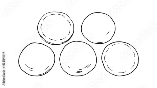 Grapefruit set line art