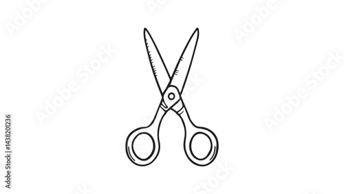 Herb scissors set line art