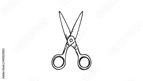 Herb scissors set line art