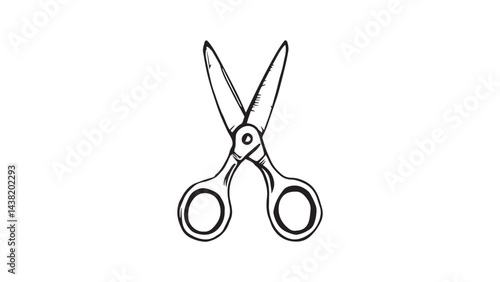 Herb scissors set line art