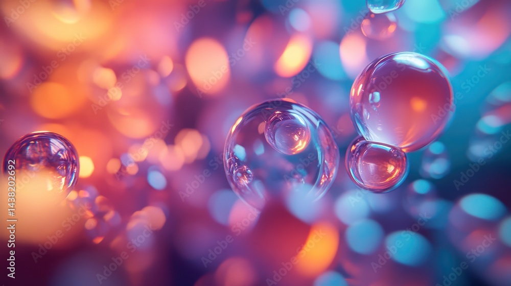 Abstract colorful bubbles floating, vibrant background, design element Abstract colorful bubbles floating, vibrant background, design element