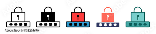 Password  multiple icon