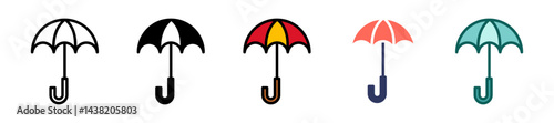 Umbrella multiple icon