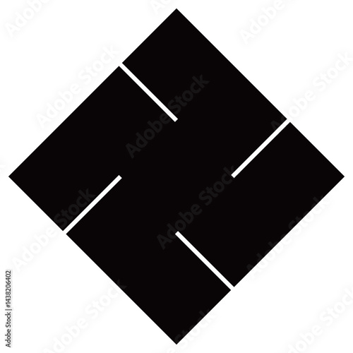 家紋です。隅立て左万字といいます。