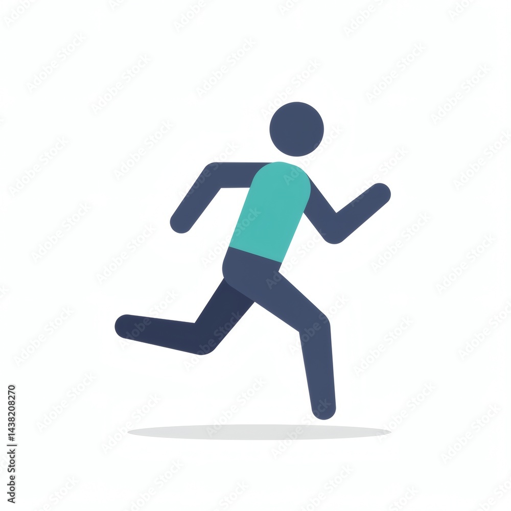 Minimalist Simple Running Figure Vector Clipart – Flat Design Symbolizing Active Healthy Lifestyle Illustration Minimalist Simple Running Figure Vector Clipart – Flat Design Symbolizing Active Healthy Lifestyle Illustration