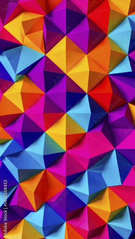 Fototapeta premium Vibrant Abstract Geometric Low Poly Background Design