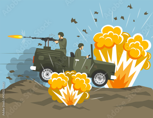 Military army battle.eps