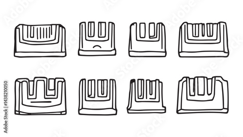 Knife sharpener set line art