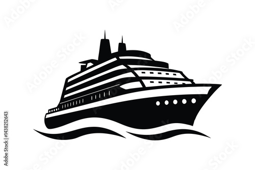 cruise ship vector illustration isolated on white background