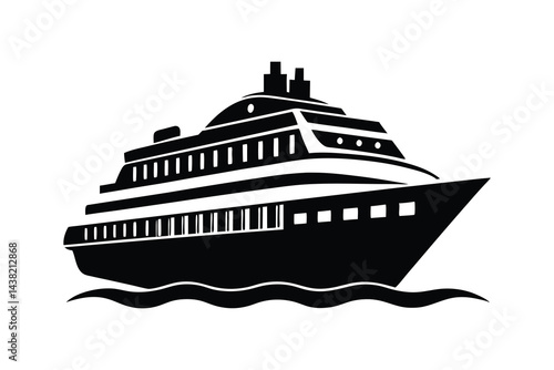 cruise ship vector illustration isolated on white background