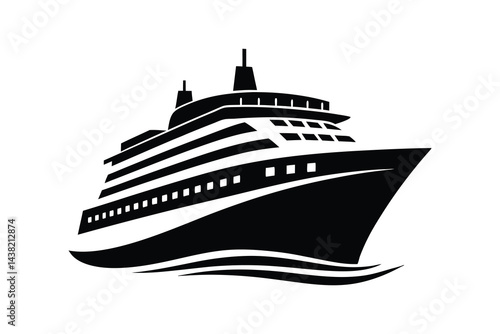 cruise ship vector illustration isolated on white background