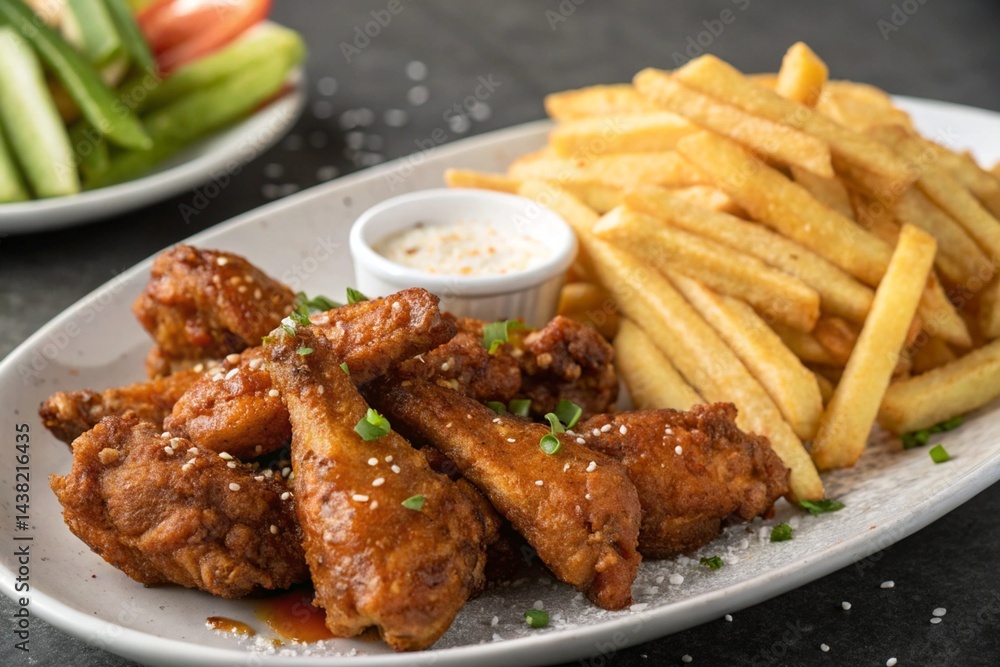 Chicken wings and fries combo Chicken wings and fries combo