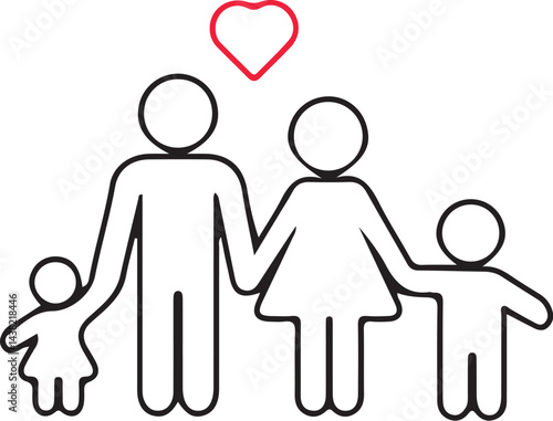 Family Silhouette Illustration”
