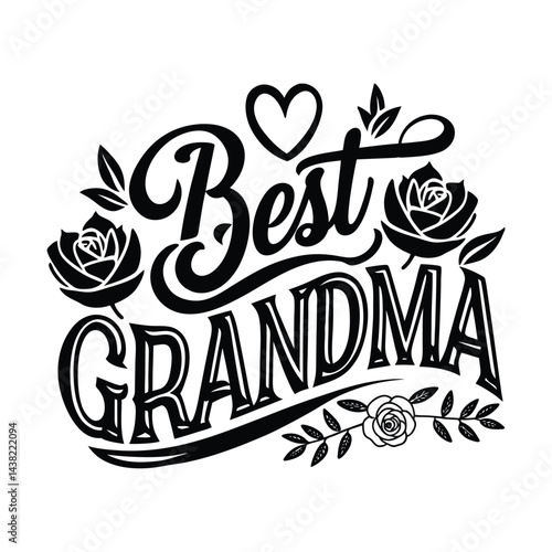 Vector T Shirt Design Best Grandma