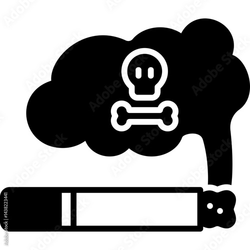 Cigarette glyph icon