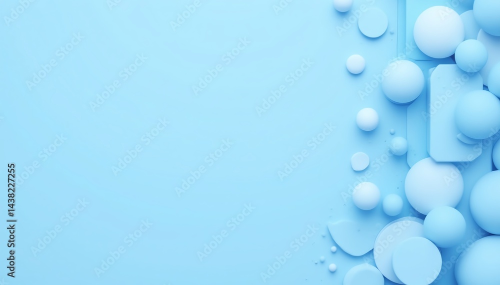 Blue geometric shapes on a solid background. Blue geometric shapes on a solid background.