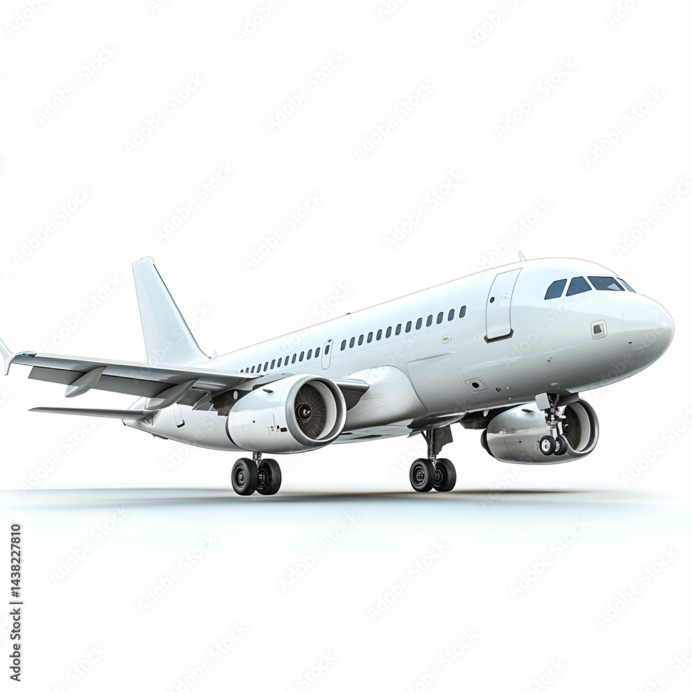 Obraz premium Modern passenger jet illustration