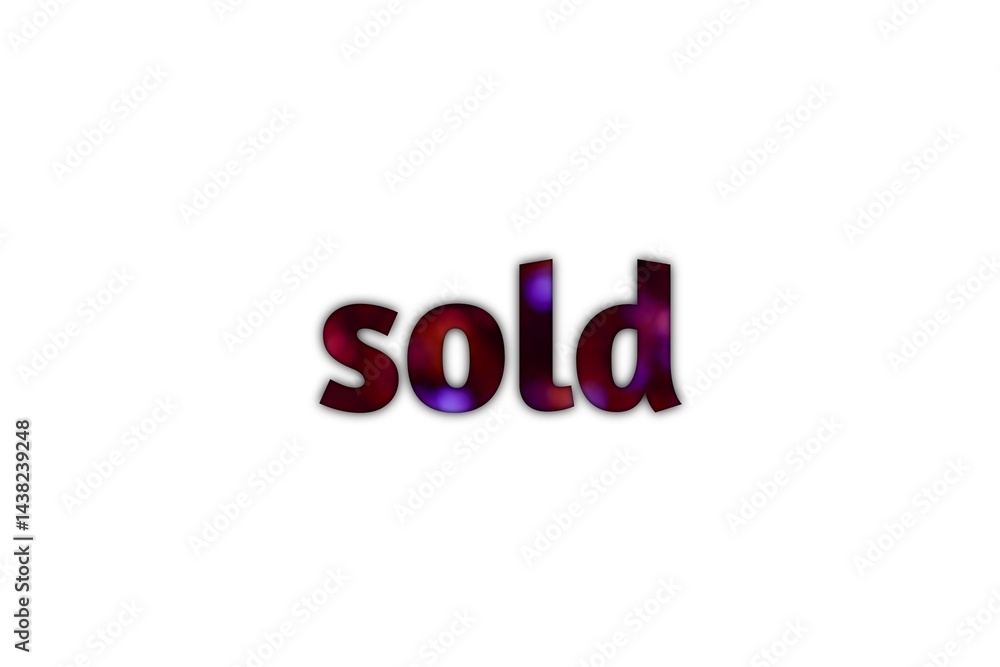 Illustration of the word SOLD with a beautiful texture, perfect for indicating product availability and success Illustration of the word SOLD with a beautiful texture, perfect for indicating product availability and success
