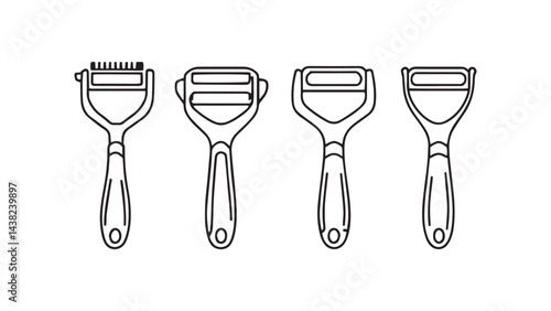 Peeler set line art