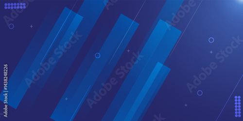 Abstract blue geometric background. Dynamic shapes composition. energy technology concept
