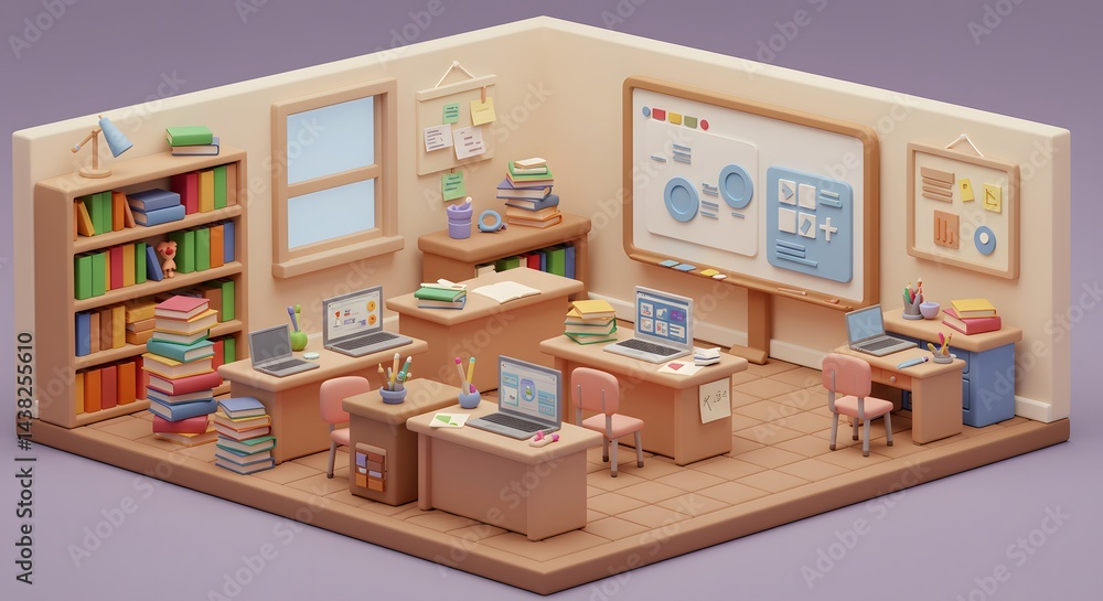 Cartoon Classroom Illustration Cartoon Classroom Illustration