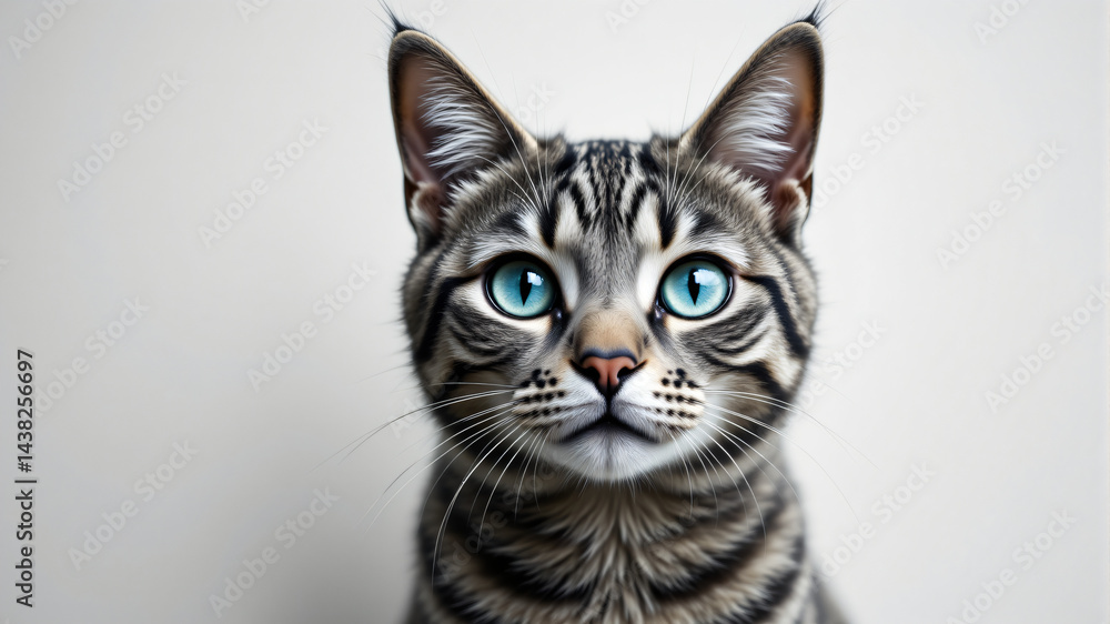 Adorable Cat with Striking Blue Eyes Adorable Cat with Striking Blue Eyes