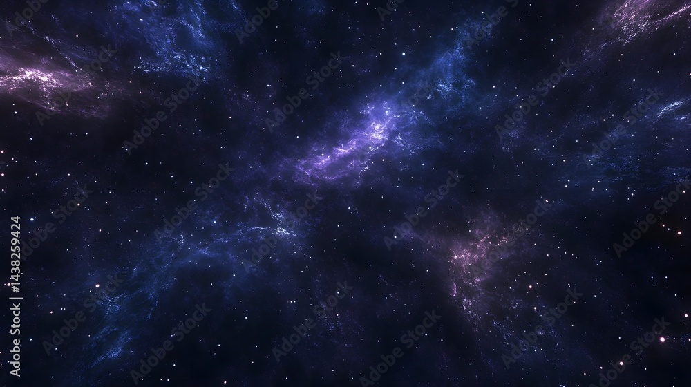 Cosmic Gradient of Deep Navy and Purple in the Vast Universe Cosmic Gradient of Deep Navy and Purple in the Vast Universe