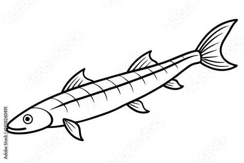 Abstract Oarfish Vector