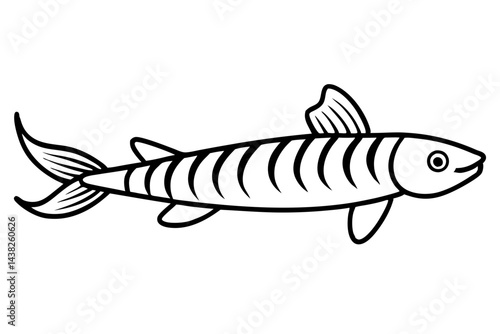 Abstract Oarfish Vector