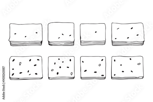 Sandpaper set line art