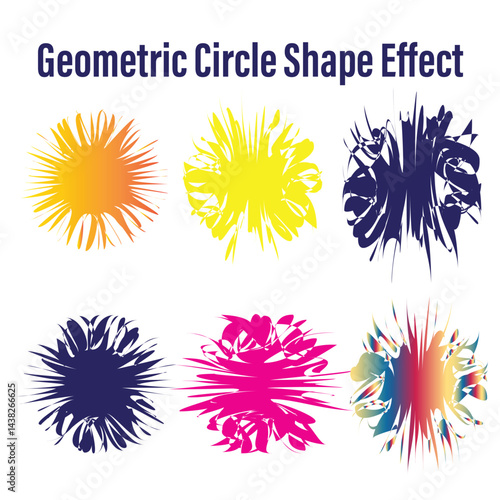 Geometric abstract Circle Shape And Effects Bundle Set.