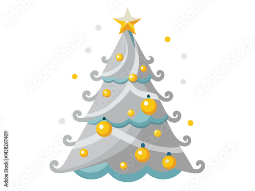 abstract christmas tree card vector illustration