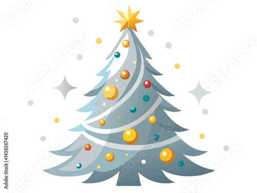 abstract christmas tree card vector illustration