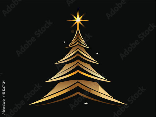 abstract christmas tree card vector illustration