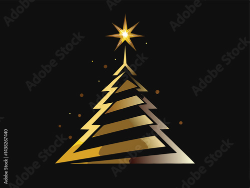 abstract christmas tree card vector illustration