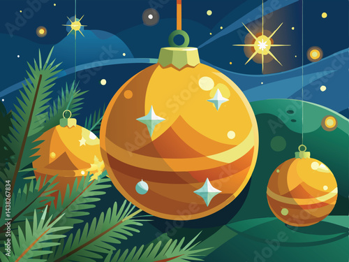 abstract christmas tree card vector illustration