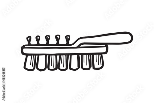 Scrub brush line art
