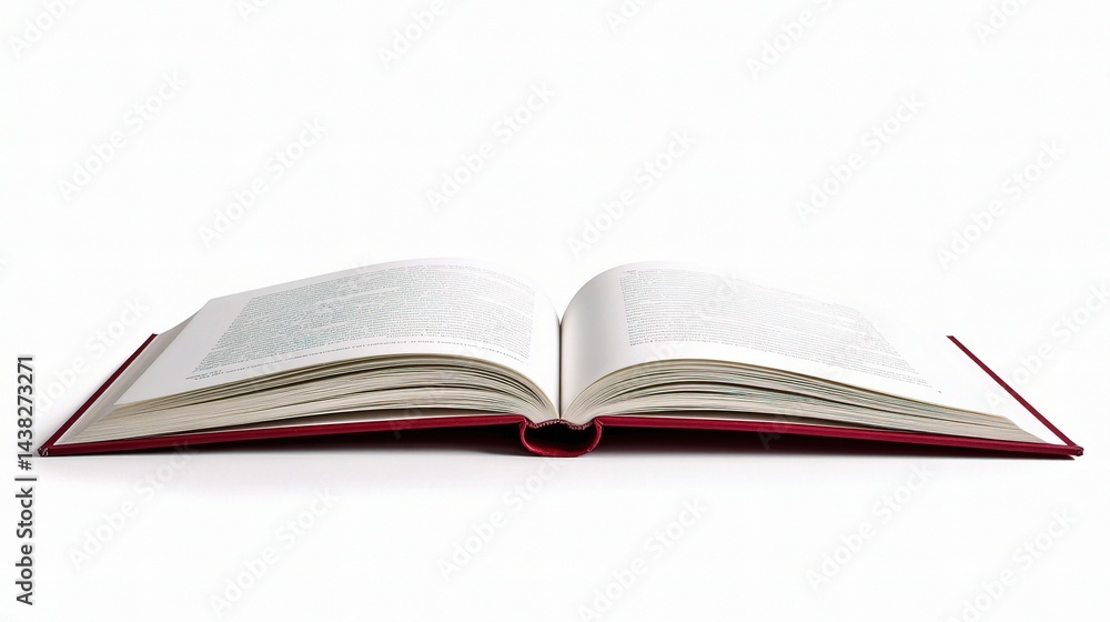 Open Classic Hardcover Book Displaying Clean Middle Pages Open Classic Hardcover Book Displaying Clean Middle Pages