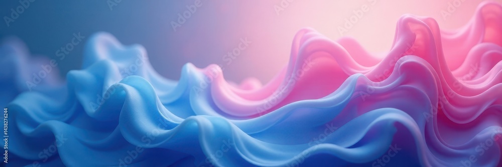 Fototapeta premium Swirling blue and pink hues, soft focus, dreamy abstract , blur, graphic