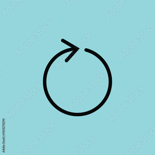 Circular Arrow Rotation Symbol Outline