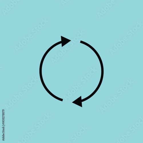 Circular Refresh Arrow Icon Vector