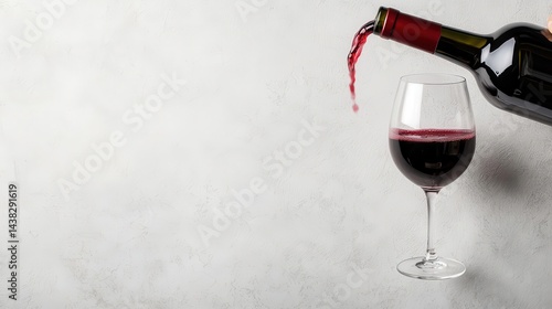 Hands pouring a deep red wine into a glass, swirling to appreciate its rich texture and aroma