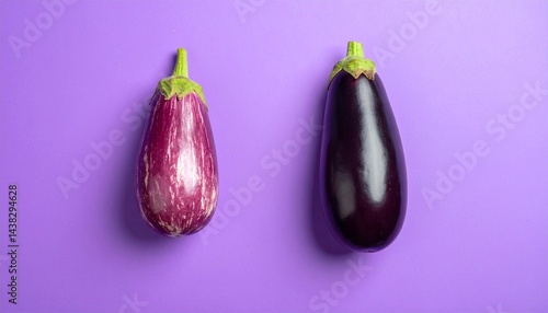 Wallpaper Mural eggplants isolated on purple background Torontodigital.ca