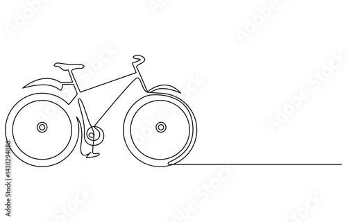 Bicycle Continuous Line Icon ,World Bicycle Day concept continuous one line drawing