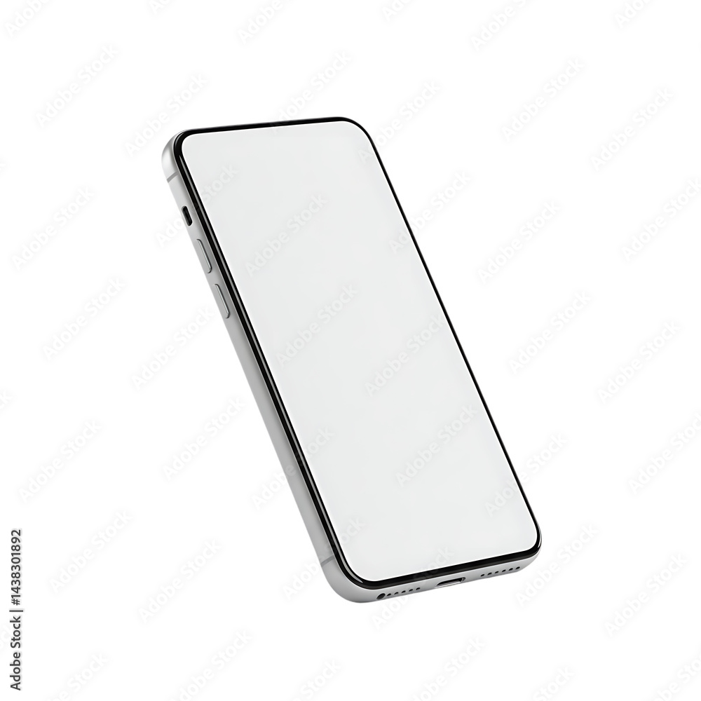 Modern Smartphone Mockup: A Clean, White Device