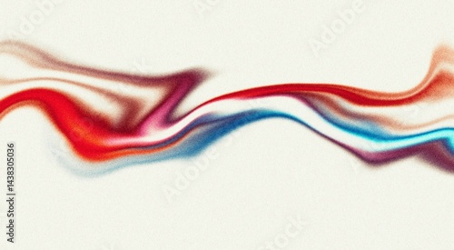 Obraz na płótnie Grainy red blue orange white color gradient wavy smooth trendy backdrop design, noise texture effect, summer poster design w salonie