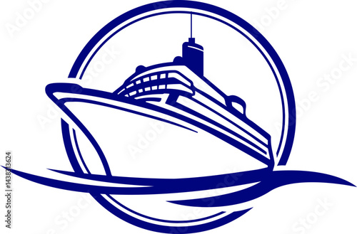 Vector illustration of a boat. Ship icon vector illustration. Tour and travel. Travelling icon. Ship silhouette